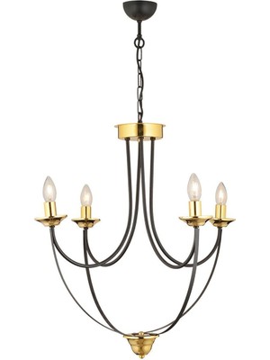 Teknotrust Obito 4lü Siyah Gold Modern Sarkıt Yatak Odası Retro Salon Avize