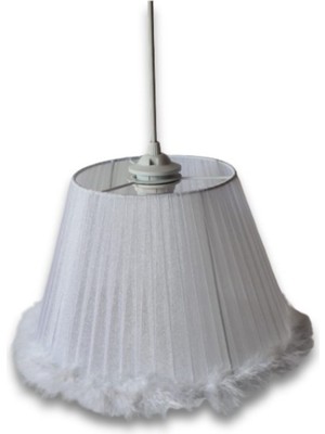 Teknotrust Beyaz Tüylü Çocuk Odası Yatak Odası Avizesi