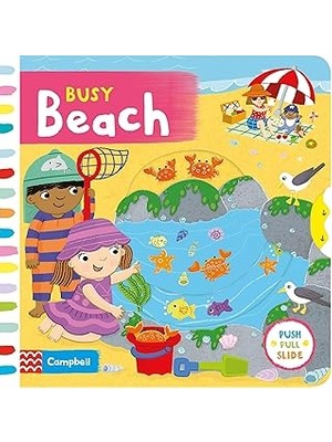 Busy Beach: A Push, Pull, Slide Book