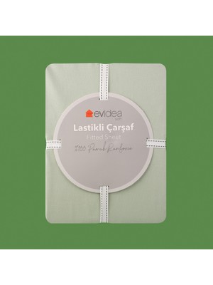 Evidea Soft Basic Çift Kişilik Lastikli Çarşaf - Yeşil - 180X200 cm
