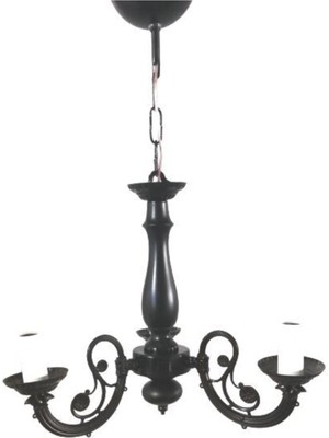 Teknotrust Siyah 3 Lü Salon Oturma Odası Yatak Odası Avizesi E 14 Duy