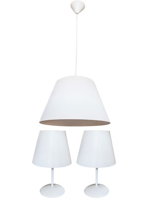 Taç Yatak Odası Avize ve Abajur Seti