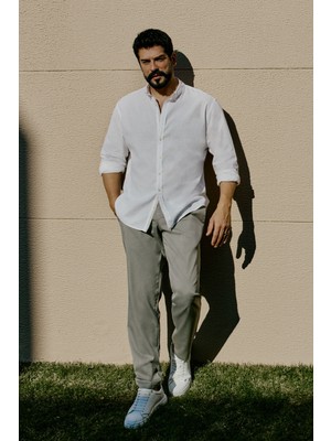 Pamuklu Slim Fit Dar Kesim Yan Cep Esnek Casual Pantolon