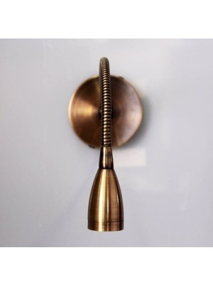 Eskitme Sprali LED Aplik Okumala Lambası Yatak Başı Aplik Duvar Aplik