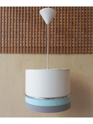 Teknotrust Beyaz Gri Yeşil Kumaş Kaplama Yatak Odası Oturma Odası Çocuk ve Bebek Odası Aydınlatma Sarkıt