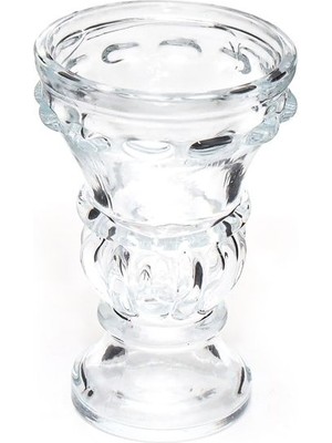 Tekli Kristal Cam Şamdan Mumluk