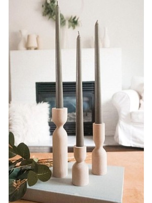 Teknotrust Mumluk Ahşap Stand Şamdan Dekoratif Mumluk 1255