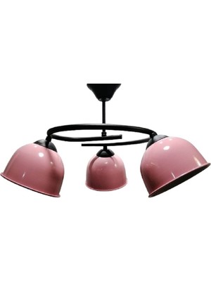 Mylights Üçlü Genç Odası Cocuk Odası Yatak Odası Pembe Başlıklı Avize