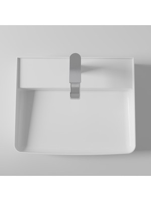 Creavit Ruby Dikdörtgen Beyaz Delikli Lavabo 50 cm RB051