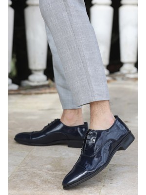 Tomiross Pierro Erkek Lacivert Rugan Klasik ve Damatlık Rugan Ayakkabı PIERRO-1950