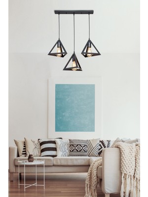 Teknotrust Siyah Sarkıt Avize Yatak Odası Salon Mutfak Koridor Lamba