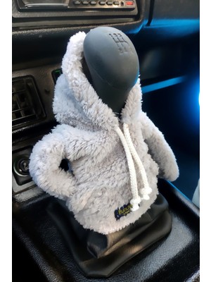 Vites Süsü Peluş Hoodie Kapüşonlu Araba Vites Topuz Süsü Oto Aksesuarı Vites Topuzu Sweatshirt
