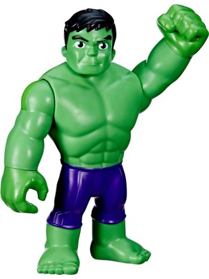 Spidey And His Amazing Friends 22,5 cm Uzunluğunda Büyük Boy Hulk Aksiyon Figürü, Okul Öncesi Süper Kahraman Oyuncağı, 3 Yaş ve Üzeri Çocuklar Için