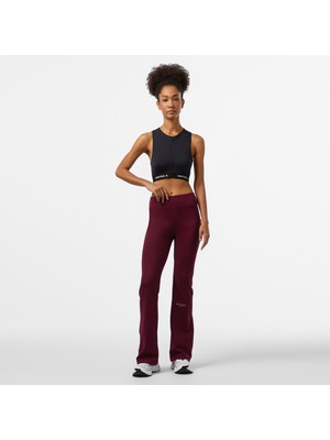 United4 Kadın Bordo Bol Paça Antrenman Taytı Normal Bel Özellikli Sportif Tasarım