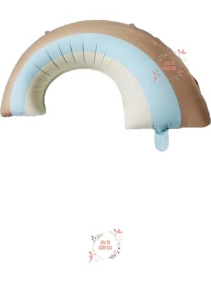 Retro Pembe Gökkuşağı Folyo Balon