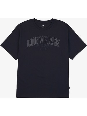 Converse Classic Kadın Baskılı Siyah T-Shirt