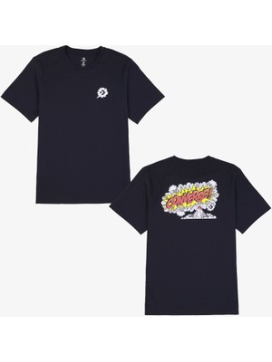 Converse Classic Erkek Grafik Baskılı Siyah T-Shirt
