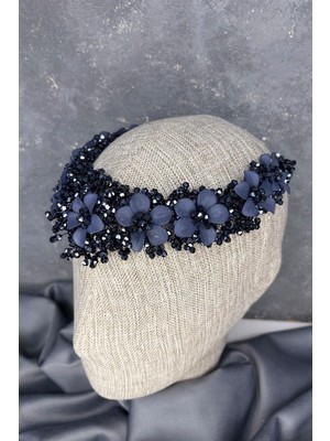 Nileda Kristal Boncuklu Gelin Kına Tacı Saç Aksesuarı