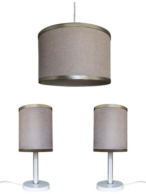 Verda Yatak Odası Avize ve Abajur Seti