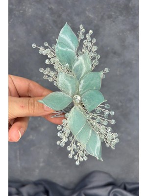Su Yeşili Sedefli Özün Taraklı Gelin Saç Aksesuarı