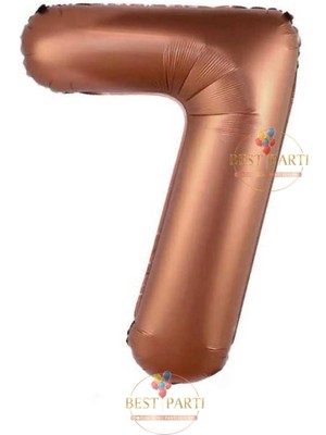 7 Yaş Kahverengi Rakam Folyo Balon
