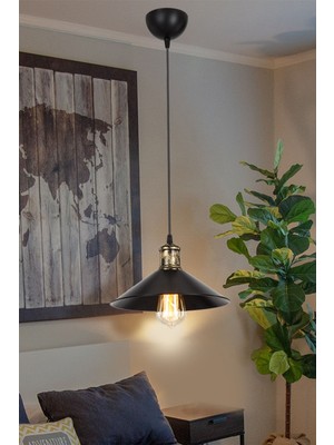 Siyah Sarkıt Avize Salon Mutfak Koridor Yatak Odası Lamba