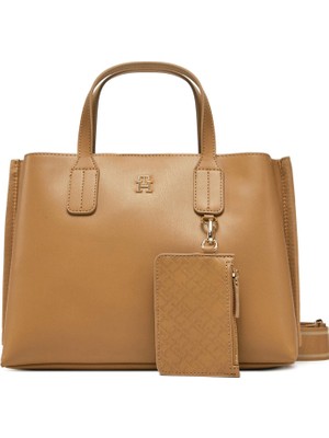 Kadın Th Webbing Strap Tote El Çantası - Kahverengi