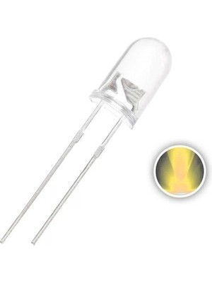 Gözeler 5mm Sarı Şeffaf LED