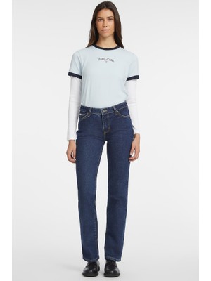 Guess Kadın Normal Bel Straight Jean - Lacivert