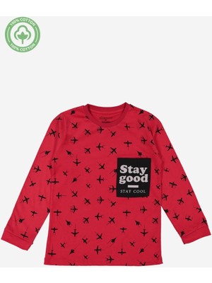 Erkek Çocuk %100 Pamuk Uzun Kollu Tişört - Çocuk Giyim