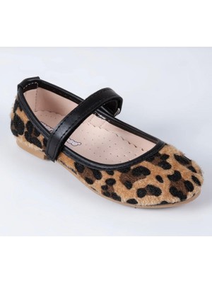 Merli&rose Bantlı Kız Çocuk Babet Ayakkabı Leopar