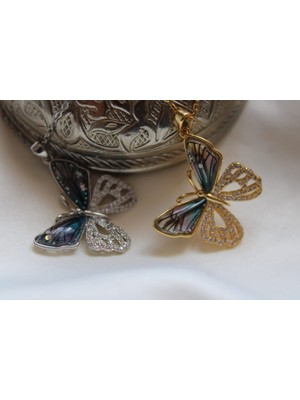 Çelik Tasarım Kelebek Kolye