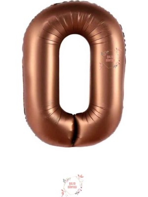 0 Yaş Kahverengi Rakam Folyo Balon