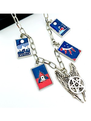 Melek Tarot Pentegram Charm Kolye