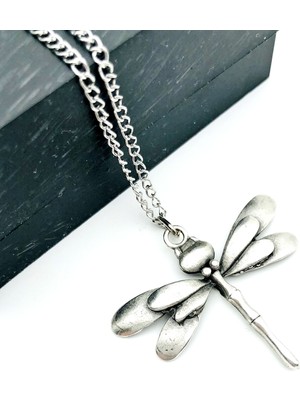 Sevgiliye Özel Hediye Erkek Kadın Yusufçuk Antik Gümüş Kaplama Kolye