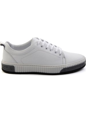 Bambi Beyaz Leather Erkek Sneaker E01018033443