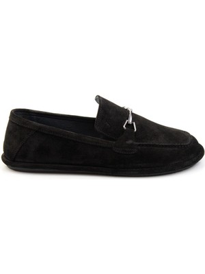 Bambi Siyah Leather Erkek Loafer Ayakkabı E01070240102