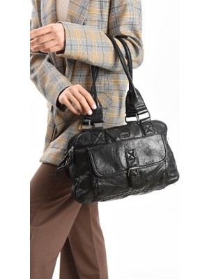 Vegan Deri Kadın Omuz Çantası 3 Ana Bölme Çapraz Askılı Postacı Kol Çantası 30*25 cm Suni Deri