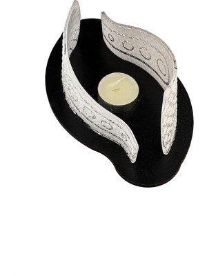 Teknotrust Camlı Dekor Mumluk Siyah No:02