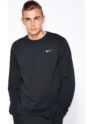 Nike Solo Swoosh Fleece Şardonlu Erkek Siyah Spor Sweatshrit