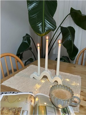 Teknotrust Iskandinav Dekoratif Bohem Şamdan