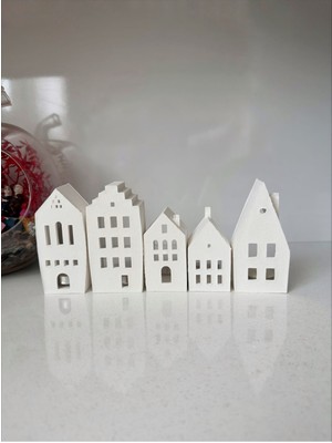 Teknotrust Beton Evler Tealight Mumluk Tealight 5 Li Ev