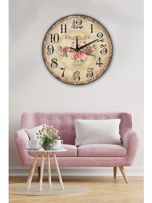 Retro Tasarımlı Duvar Saati 35X35CM