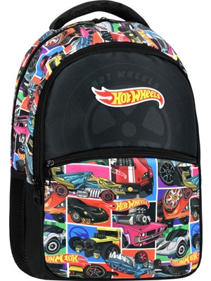 Hotwheels Lisanslı Ilkokul Çantası Ortopedik, Çok Gözlü ve Su Geçirmez Tasarım