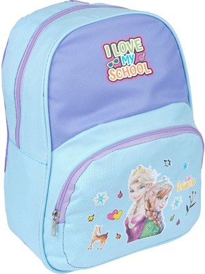 3030 Frozen Desenli Mavi Anaokul Çantası