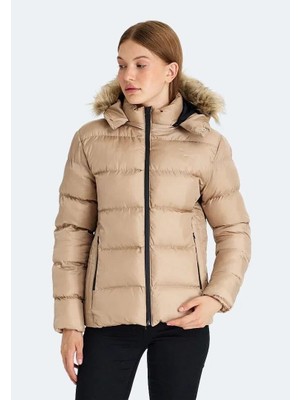 Slazenger Guest Kadın Puffer Şişme Mont Vizon V2