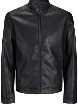 Jack & Jones Jjedylan Clean Pu Erkek Mevsimlik Mont Siyah 12261195 V4