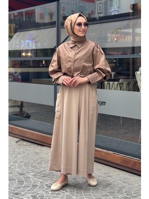 Venöve Lois Gömlek 25SSGOM0007 Kahverengi