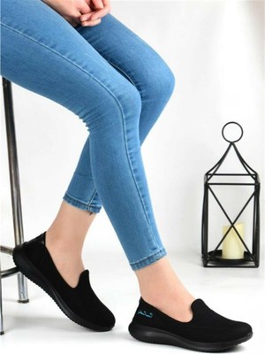 Pierre Cardin Kadın Siyah Babet Günlük Bağsız Spor Ayakkabı 30168 V7