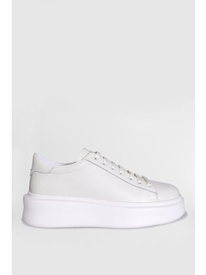 Lufian Gage Beyaz  Deri Erkek Sneaker Ayakkabı 111230205-V4